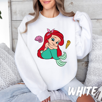 Baby Mermaid Valentine Sweatshirt - Perfect Gift for Valentine’s Day