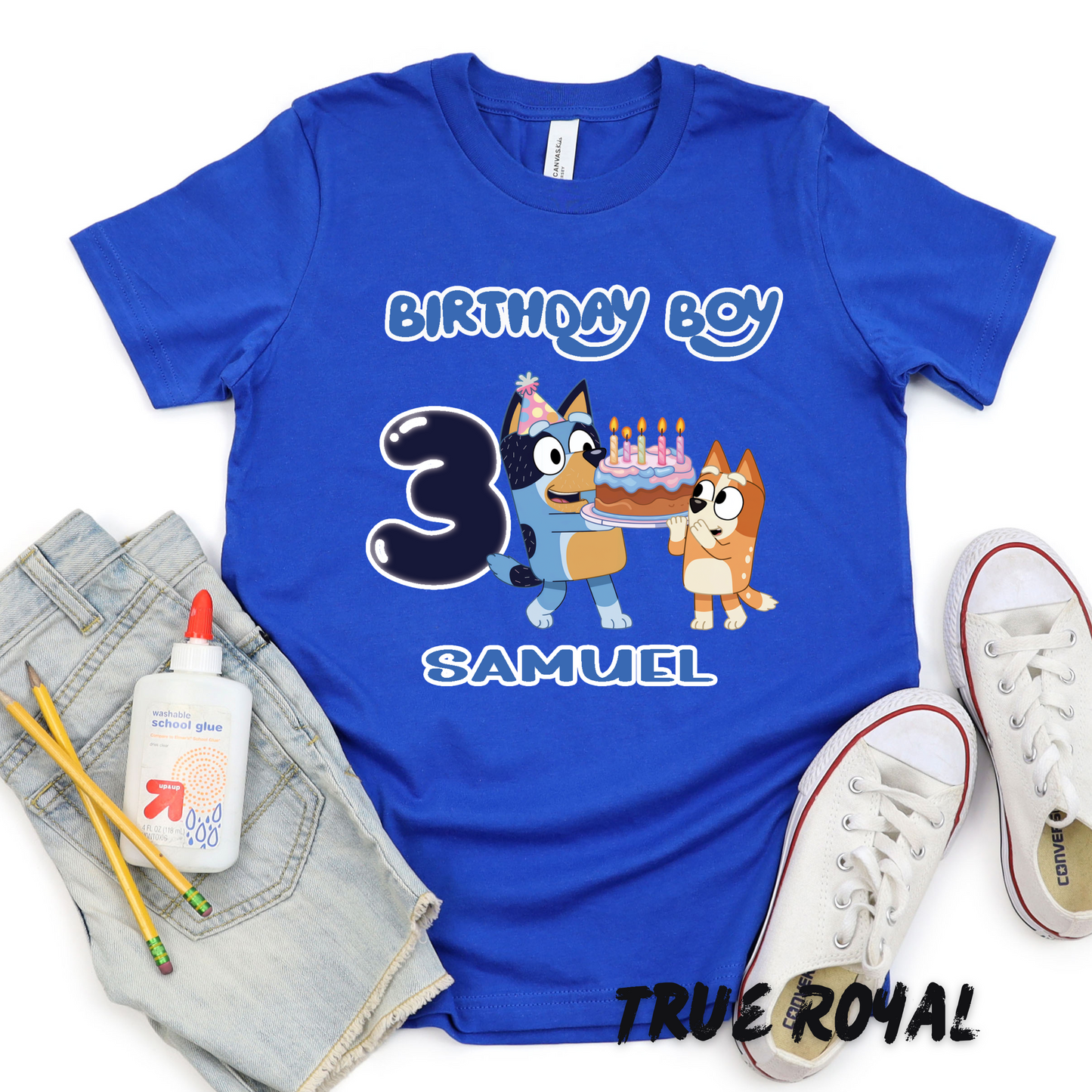 Personalized_Bluey_Birthday Boy Shirts for Kids and Adults