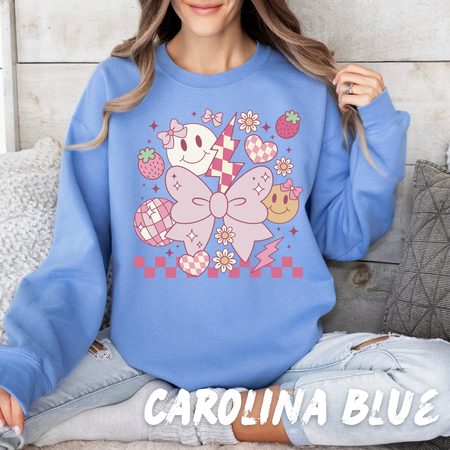 Coquette Valentines Sweatshirt for Kids Valentines Day Gifts