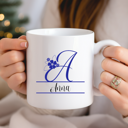 Customized 12oz Monogram Ceramic Coffee Mug with Gift Box