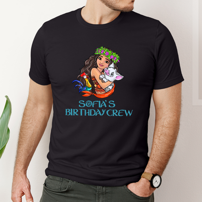 Personalized_Moana_Birthday Girl Shirts for Kids and Adults