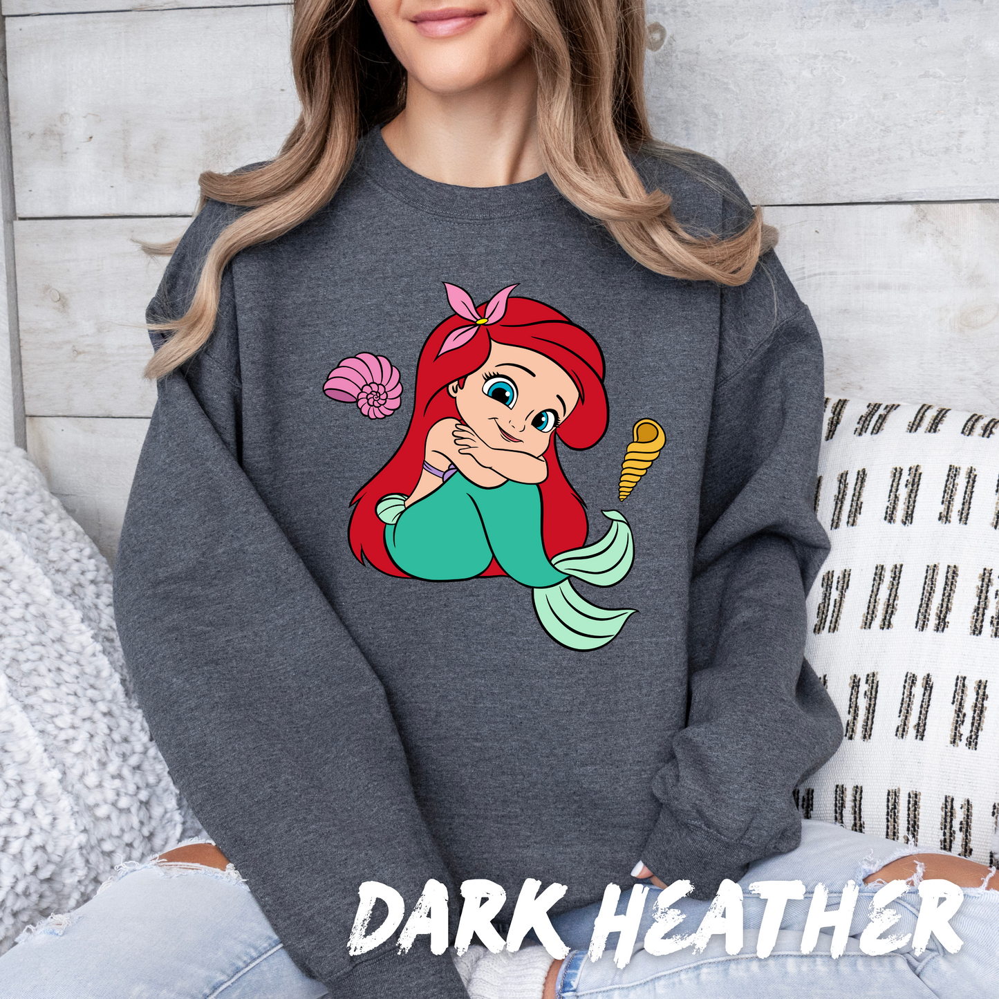 Baby Mermaid Valentine Sweatshirt - Perfect Gift for Valentine’s Day