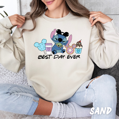 Best Day ever Sweatshirt - Adorable Characters - Matching Family Sweater