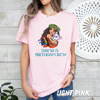 Personalized_Moana_Birthday Girl Shirts for Kids and Adults