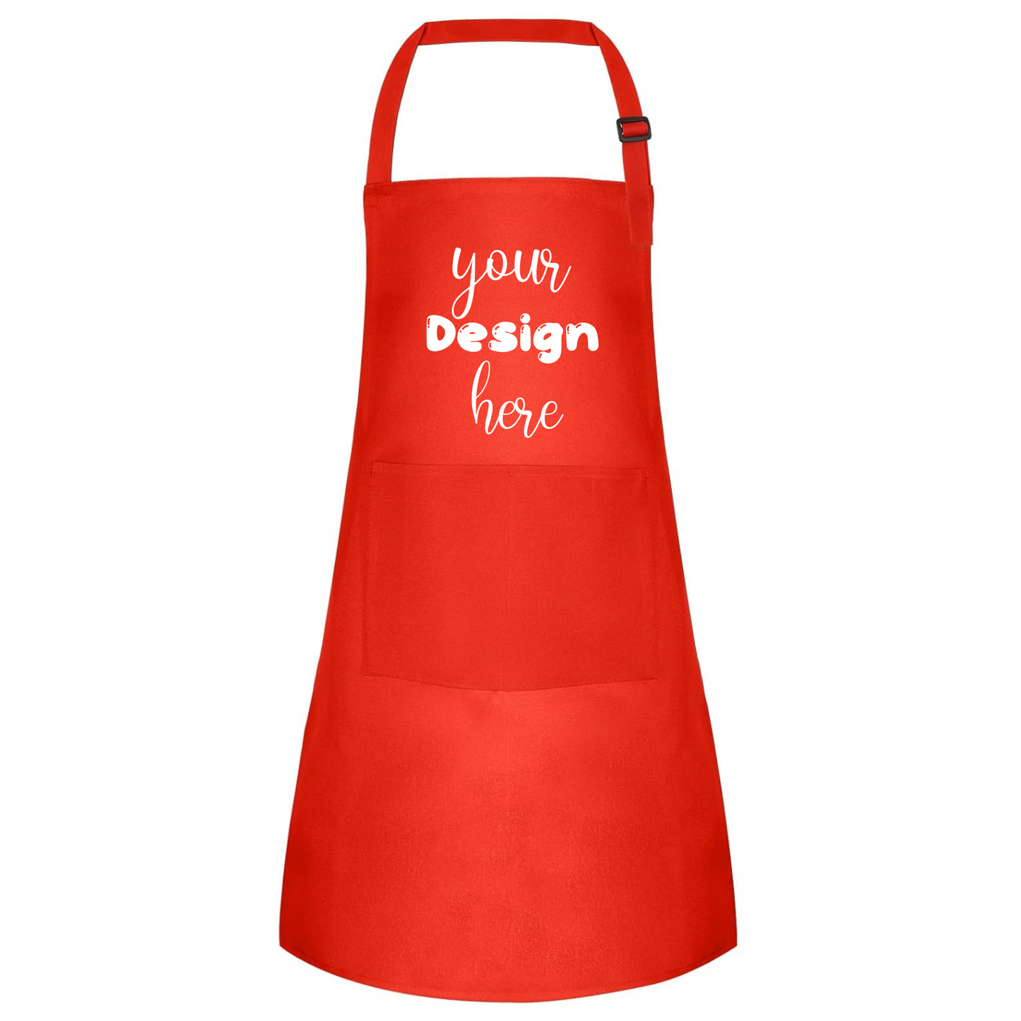 Personalized Logo or Imagen Kids Apron With 2 Pockets