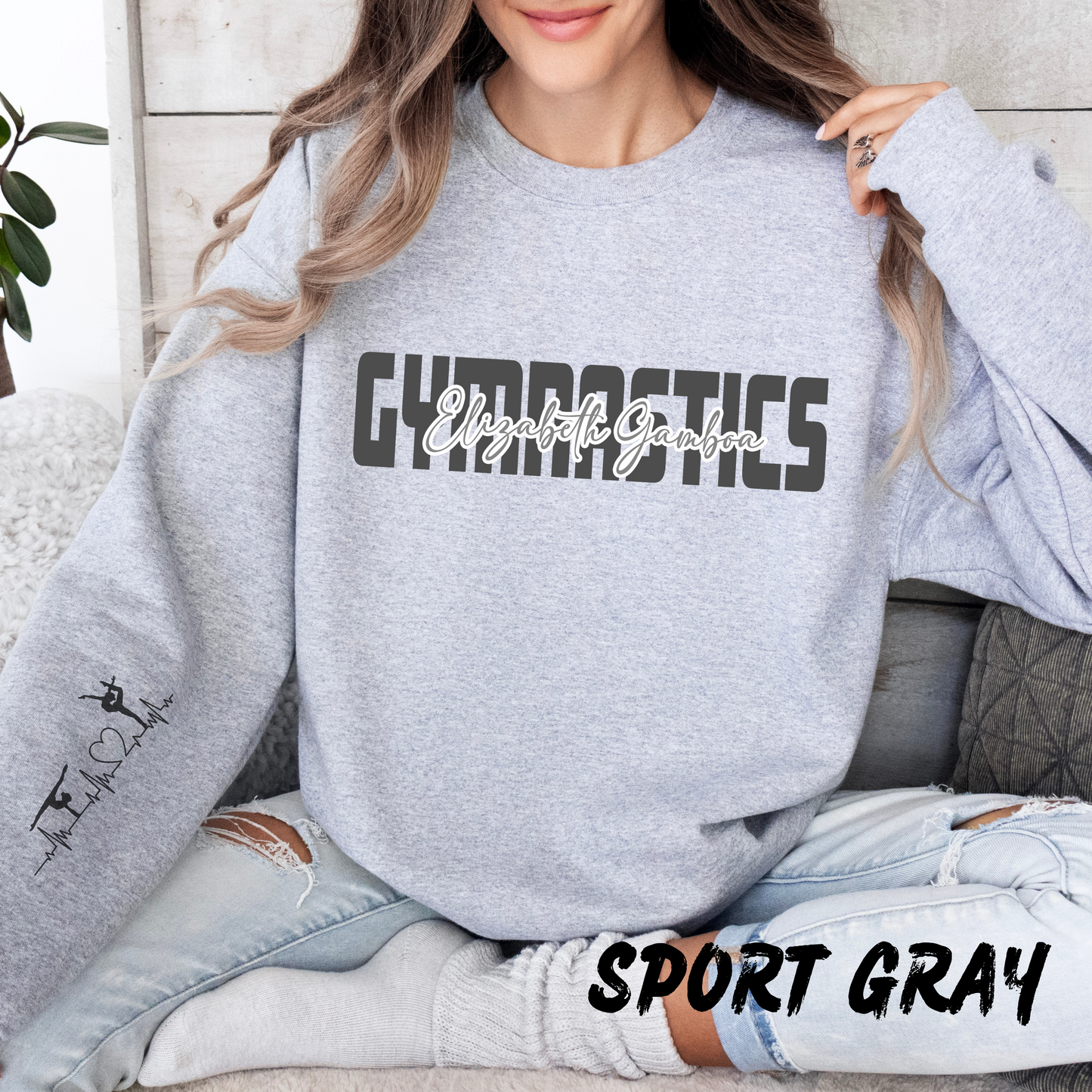 Personalized Unisex Gymnastics Sweatshirt for Kids and Adults