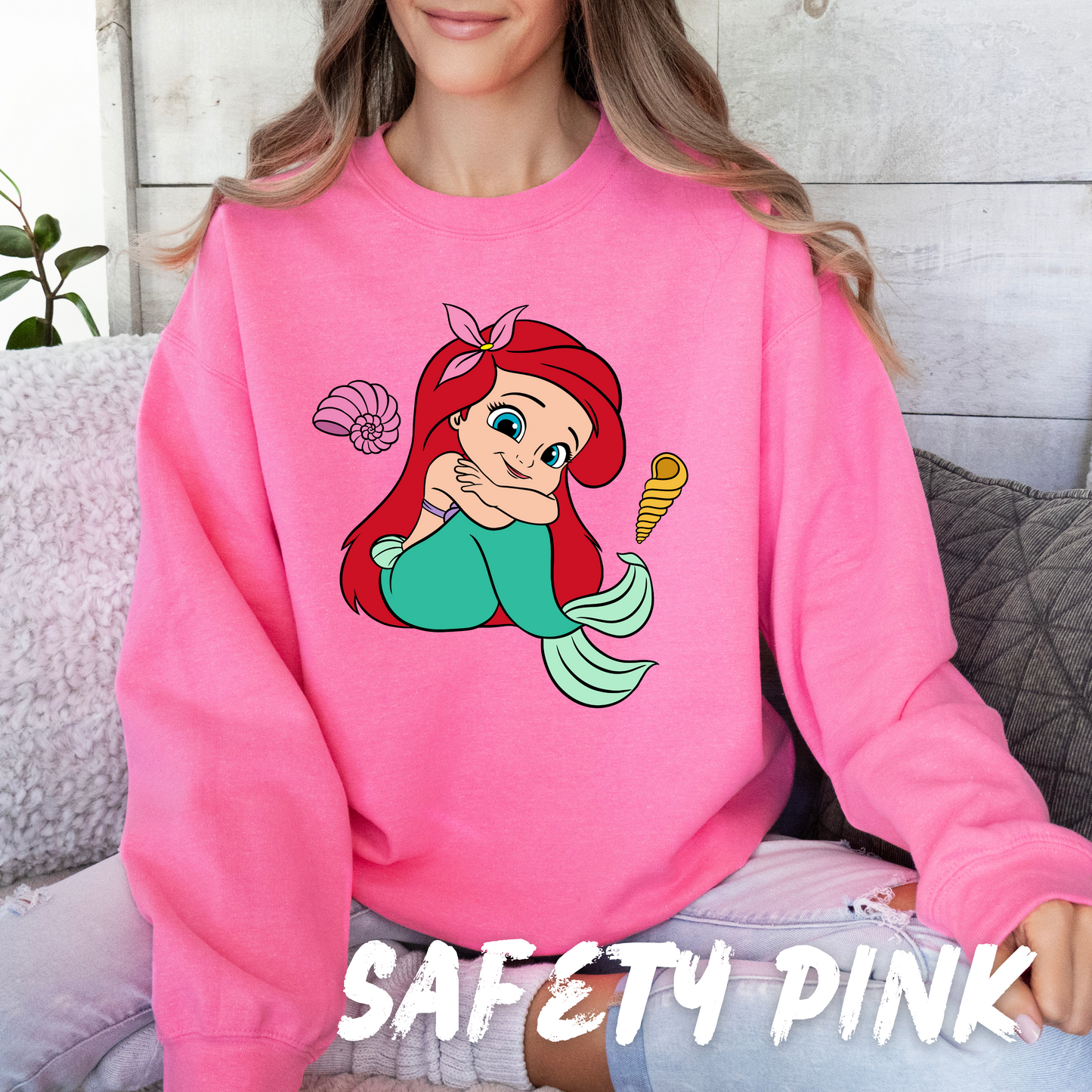 Baby Mermaid Valentine Sweatshirt - Perfect Gift for Valentine’s Day