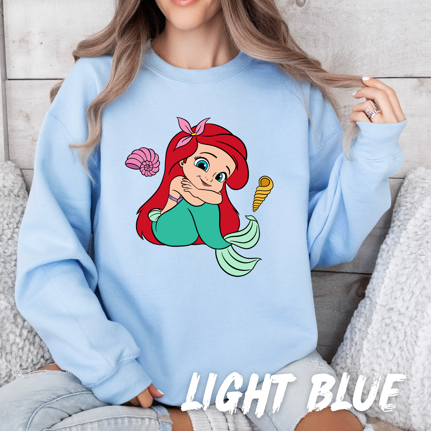 Baby Mermaid Valentine Sweatshirt - Perfect Gift for Valentine’s Day