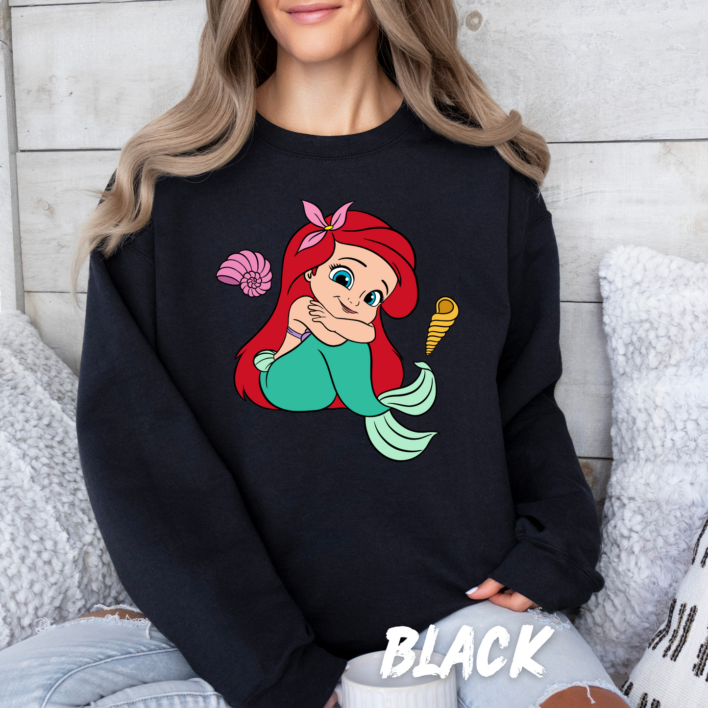 Baby Mermaid Valentine Sweatshirt - Perfect Gift for Valentine’s Day