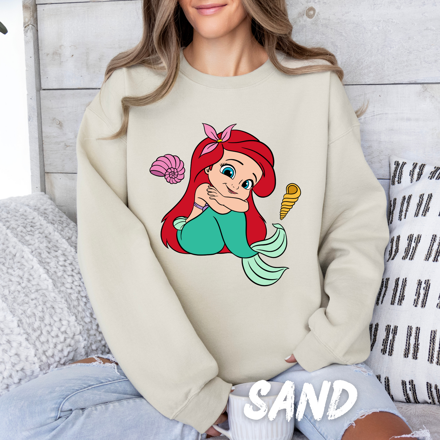 Baby Mermaid Valentine Sweatshirt - Perfect Gift for Valentine’s Day