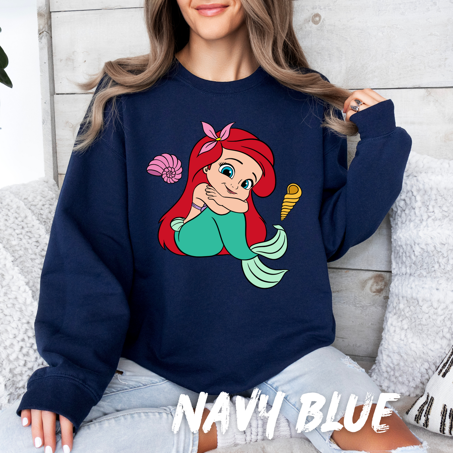 Baby Mermaid Valentine Sweatshirt - Perfect Gift for Valentine’s Day