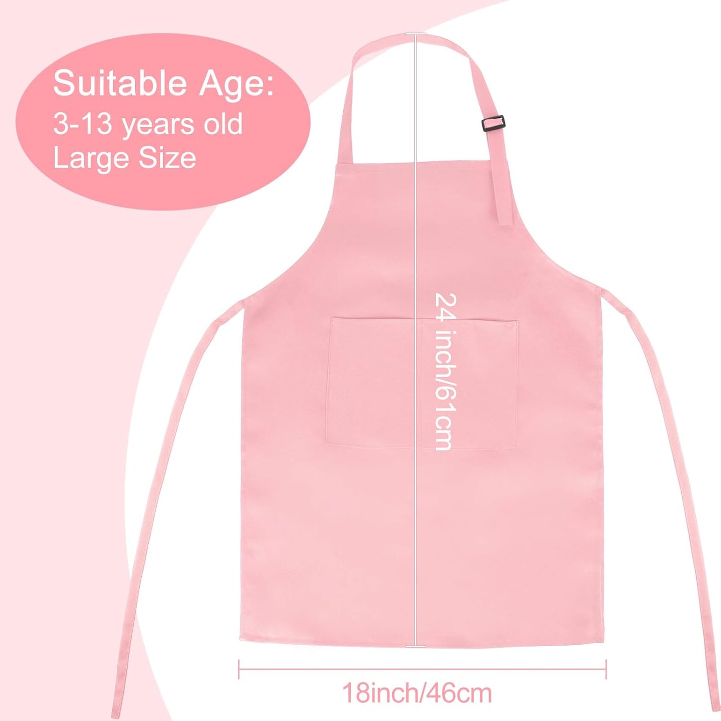 Personalized "Text-Name" Kids Apron With 2 Pockets