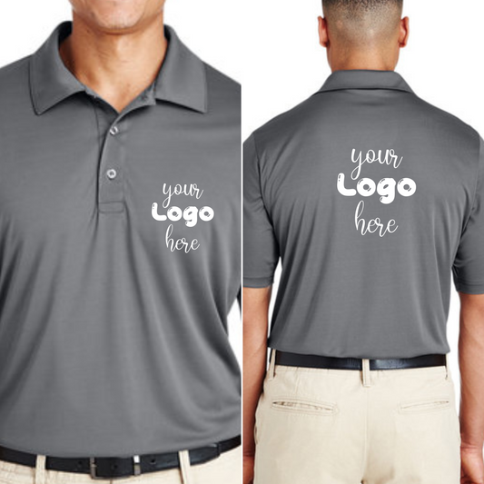 Unisex Polo Shirt with Custom Imagen / Logo - Font And Back