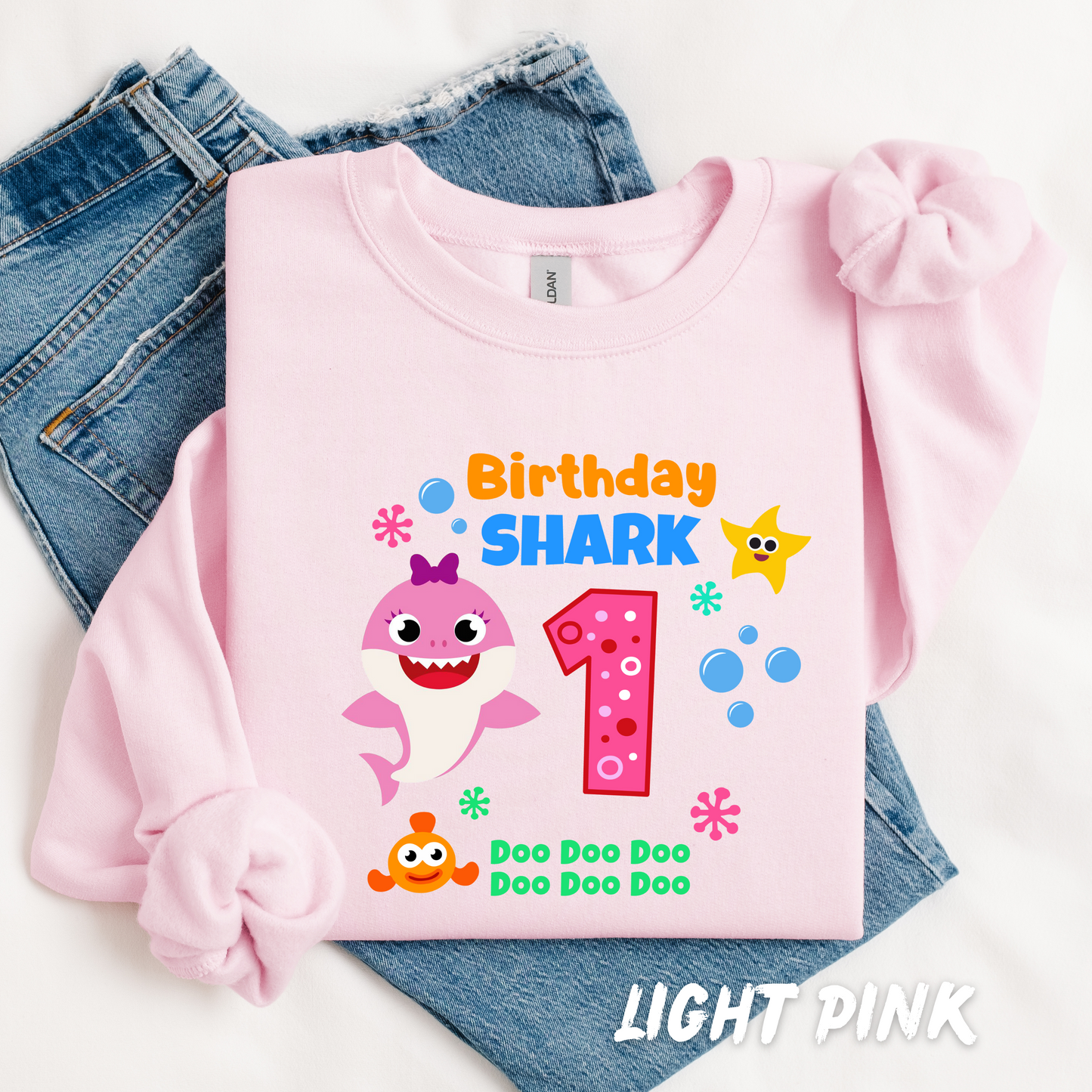 Custom *B.b.Shark* Birthday Shirt Unisex for Kids and Adults