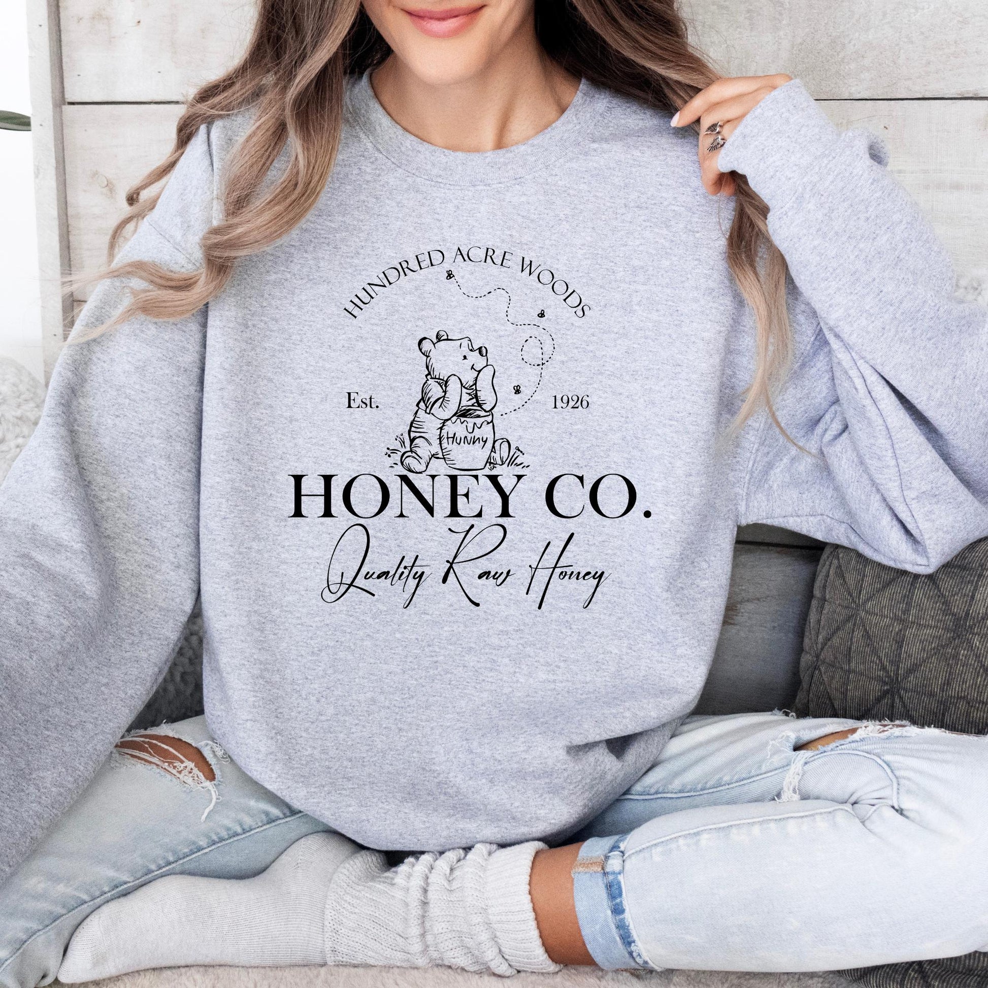 Winnie the Pooh Sweatshirt - Retro Honey Co. Crewneck, Vintage Winnie the Pooh Crewneck, Winnie the Pooh Fan Gift