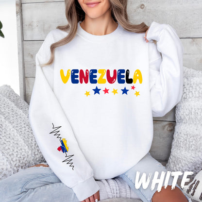 Venezuela Sweatshirt, Venezuelan Pride Top, Venezuela Flag Crewneck, Hispanic Heritage Gift, Unisex Latin American Apparel