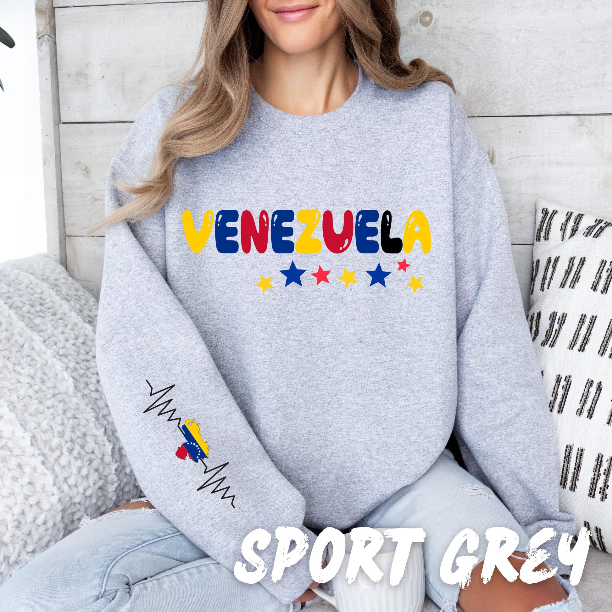 Venezuela Sweatshirt, Venezuelan Pride Top, Venezuela Flag Crewneck, Hispanic Heritage Gift, Unisex Latin American Apparel