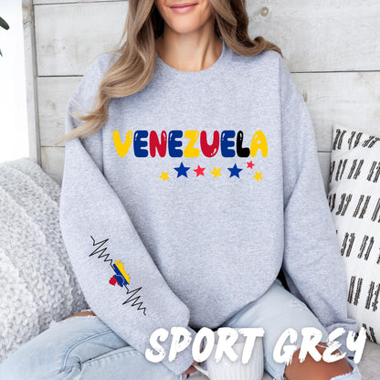 Venezuela Sweatshirt, Venezuelan Pride Top, Venezuela Flag Crewneck, Hispanic Heritage Gift, Unisex Latin American Apparel