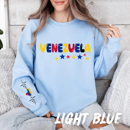 Venezuela Sweatshirt, Venezuelan Pride Top, Venezuela Flag Crewneck, Hispanic Heritage Gift, Unisex Latin American Apparel