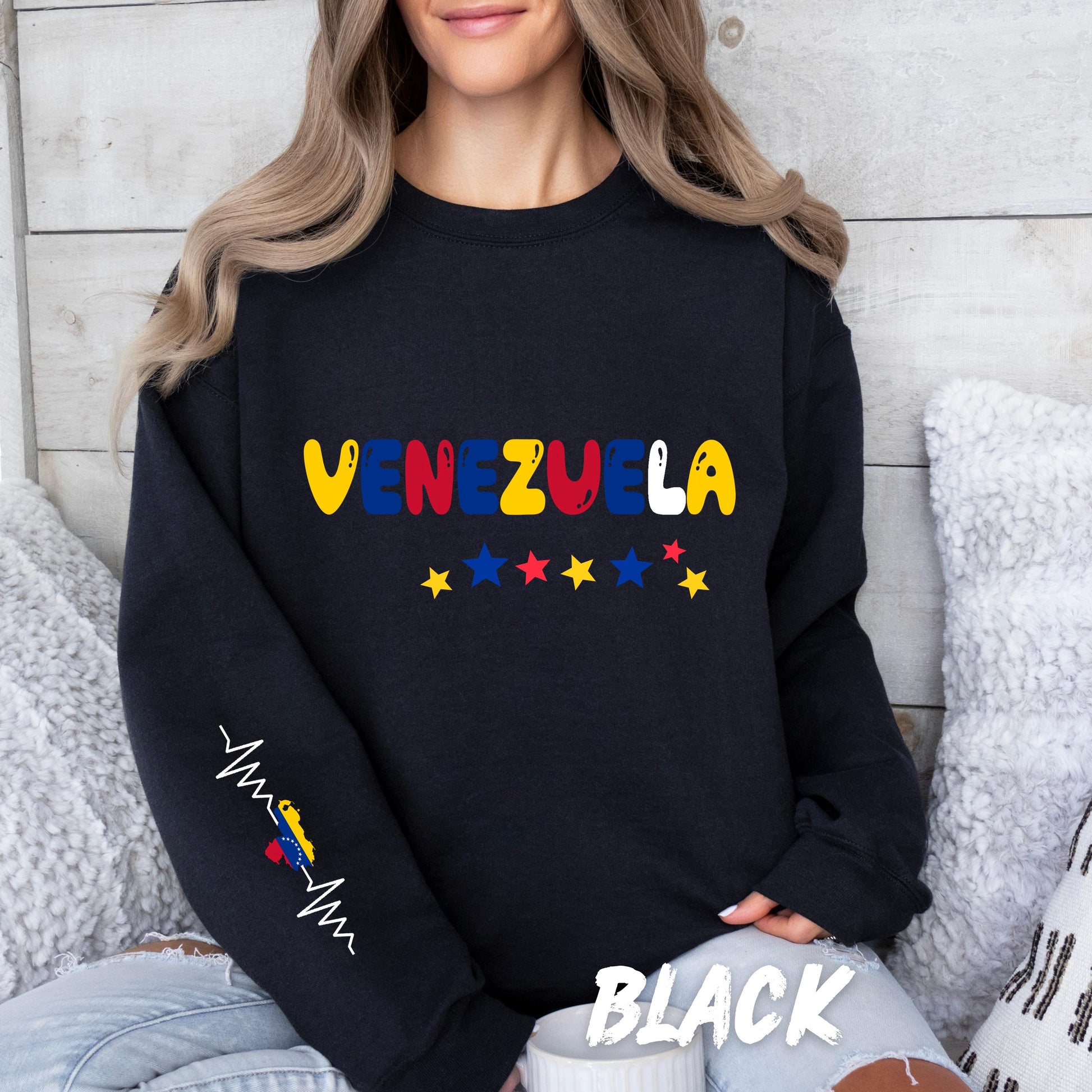 Venezuela Sweatshirt, Venezuelan Pride Top, Venezuela Flag Crewneck, Hispanic Heritage Gift, Unisex Latin American Apparel