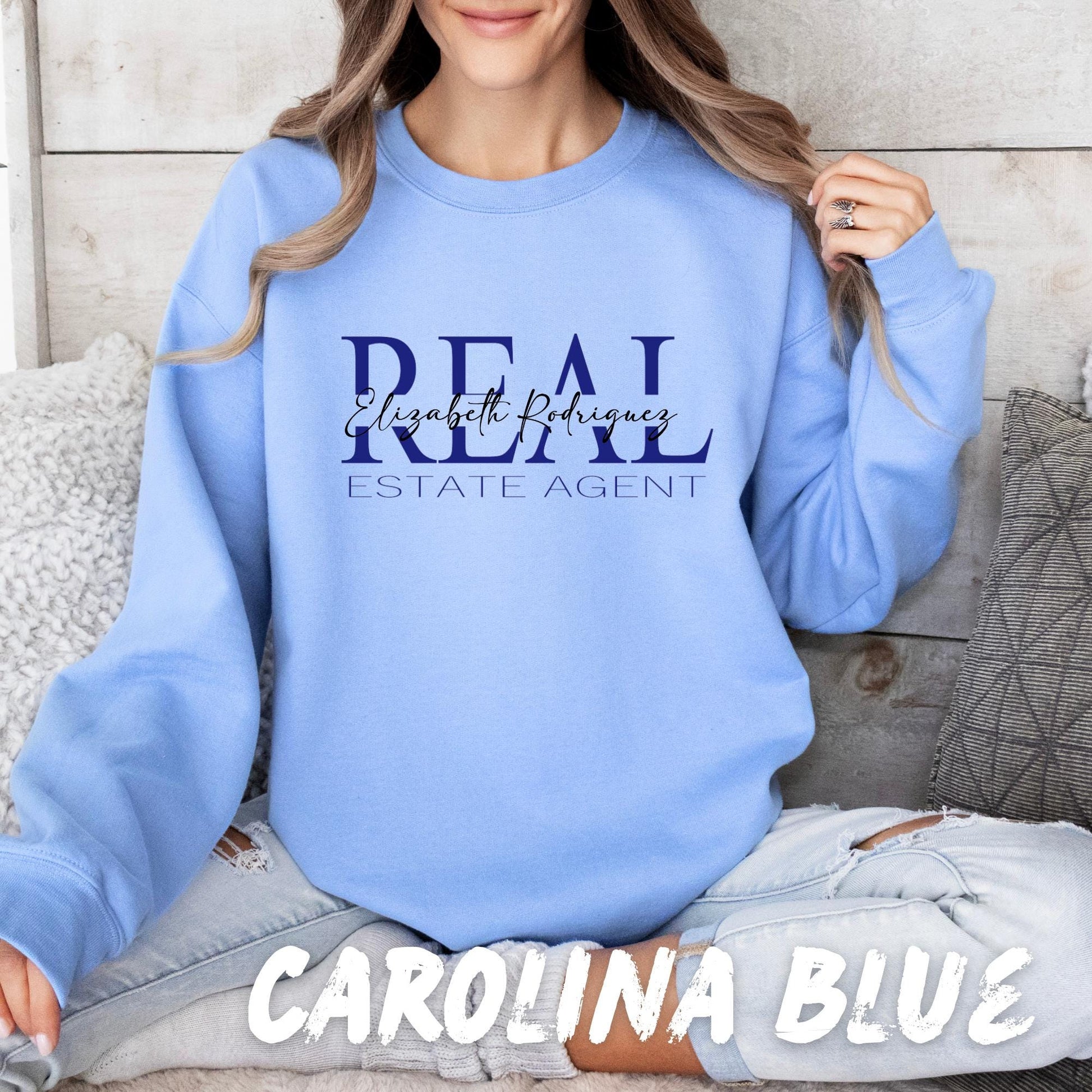 Personalized Real Estate Agent Sweatshirt – Custom Name Realtor Crewneck – Realtor Gift for Women – Real Estate Team Apparel - Realtor Gifts