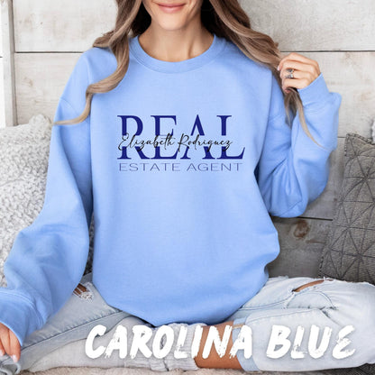 Personalized Real Estate Agent Sweatshirt – Custom Name Realtor Crewneck – Realtor Gift for Women – Real Estate Team Apparel - Realtor Gifts