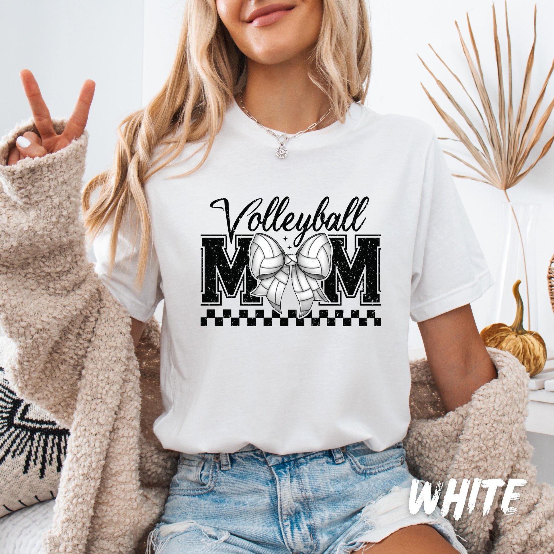 Volleyball Mom Sweatshirt Personalized Coquette Volleyball Sweatshirt with Name on Sleeve Sports Mom Shirt Sport Lover Gift