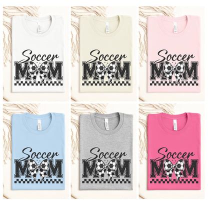 Soccer Mom Sweatshirt Personalized Coquette Soccer Sweatshirt with Name on Sleeve Sports Mom Shirt Mom Custom Gift