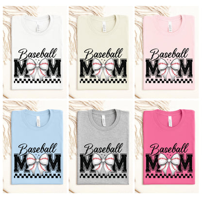 Baseball Mom Sweatshirt Personalized Coquette Baseball Sweatshirt with Name on Sleeve Sports Mom Shirt Mom Custom Gift