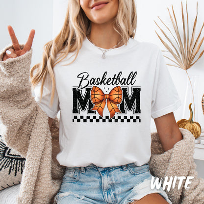 Basketball Mom Sweatshirt Personalized Coquette Basketball Sweatshirt with Name on Sleeve Sports Mom Shirt Mom Custom Gift