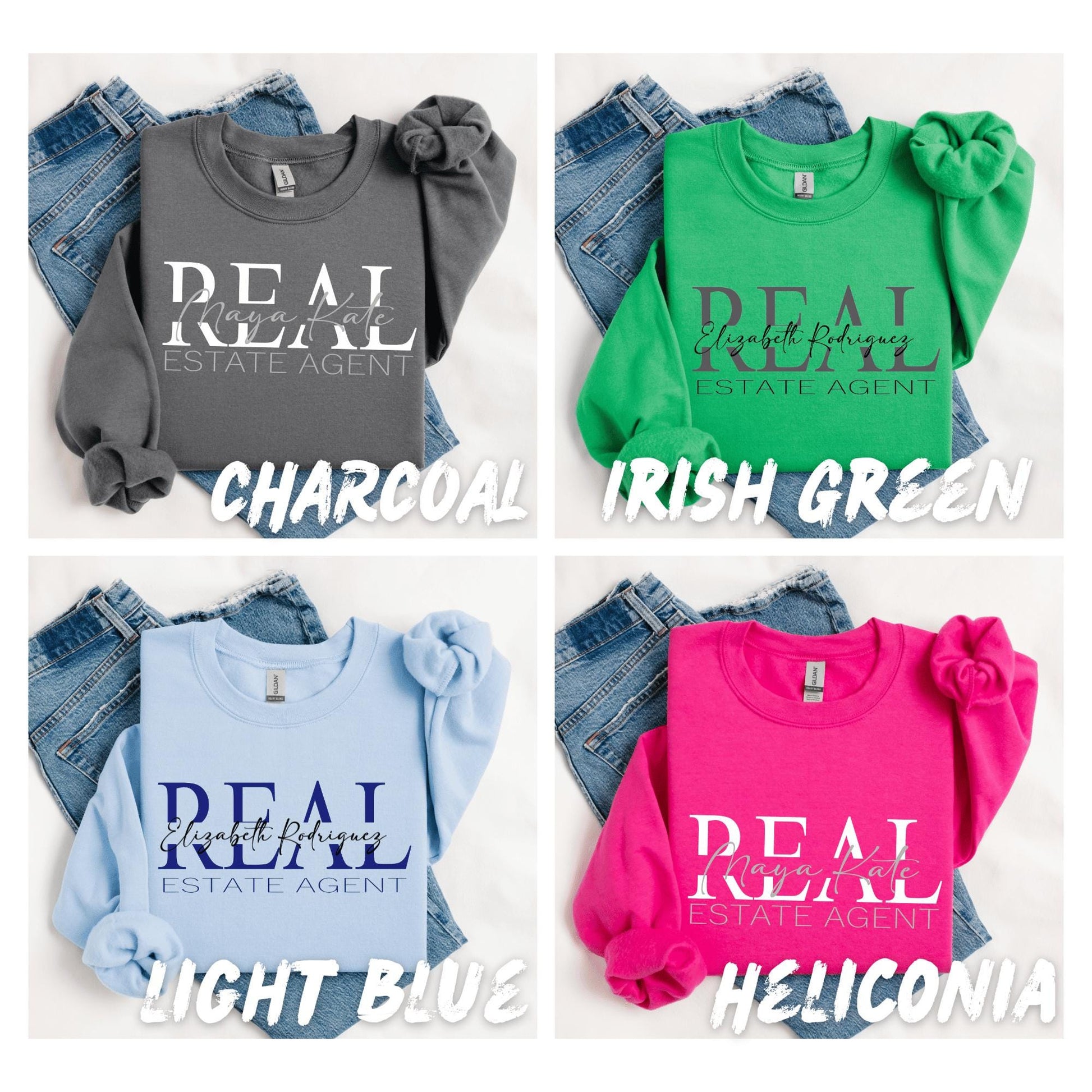 Custom Realtor Sweatshirt Personalized Real Estate Agent Crewneck - Real Estate Shirt - Gift for Realtor - Realtor Custom Gift