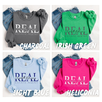 Custom Realtor Sweatshirt Personalized Real Estate Agent Crewneck - Real Estate Shirt - Gift for Realtor - Realtor Custom Gift