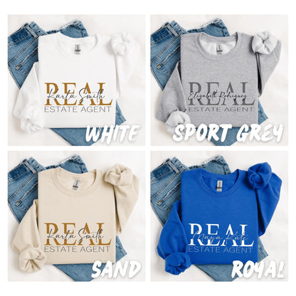 Custom Realtor Sweatshirt Personalized Real Estate Agent Crewneck - Real Estate Shirt - Gift for Realtor - Realtor Custom Gift