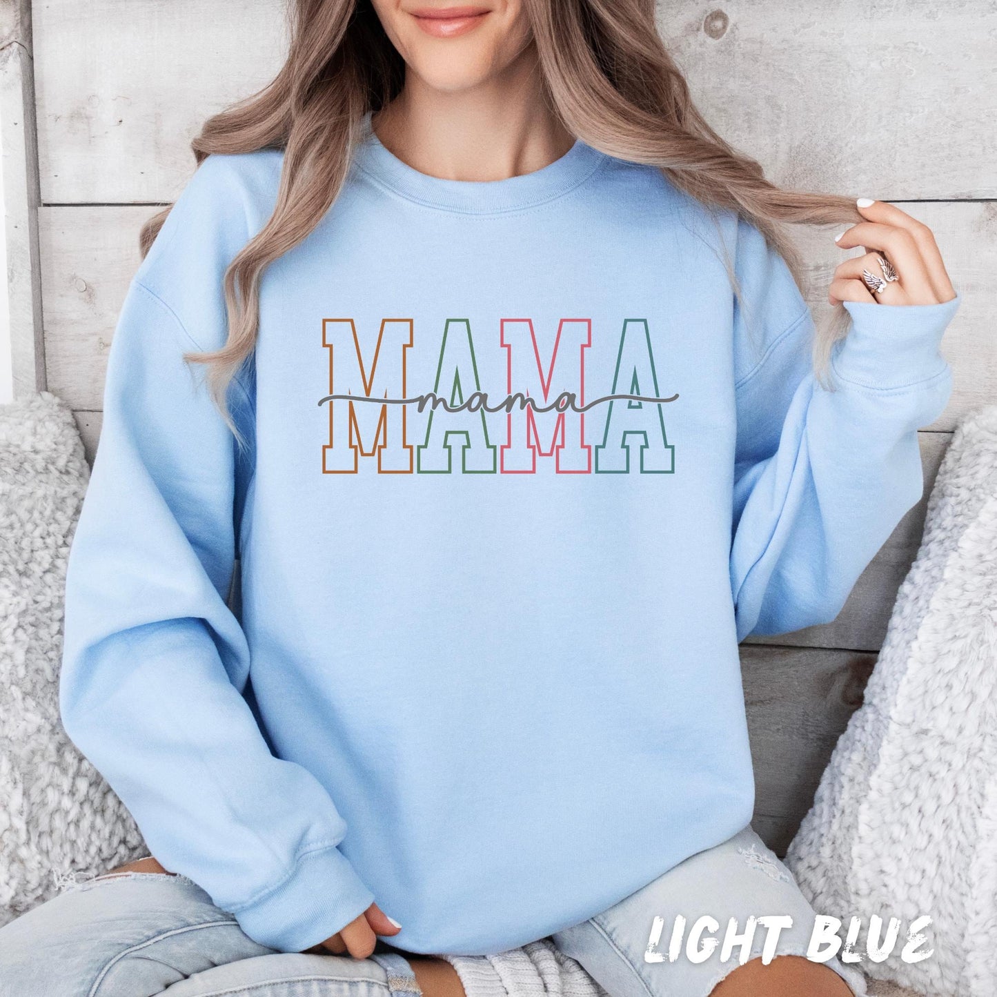 Mama Varsity Sweatshirt, Mama Crewneck, Minimalist Mom Sweatshirt, Mother's Day Gift, New Mom Gift, Cozy Mama Sweater, Mama Apparel