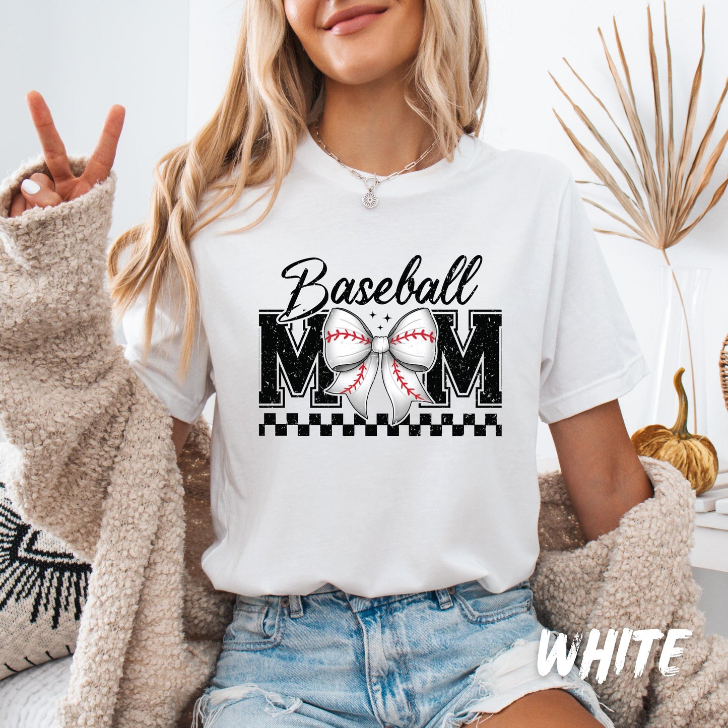 Baseball Mom Sweatshirt Personalized Coquette Baseball Sweatshirt with Name on Sleeve Sports Mom Shirt Mom Custom Gift