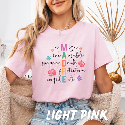 MADRE Shirt - Spanish Mother's Day Tee - Gift for Mom - Madre Acronym T-Shirt - Cute Mom Shirt - Mother's Day Gift - Mom Appreciation Tee