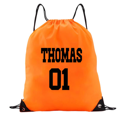 Personalized Soccer Backpack – Custom Sports Drawstring Backpack - Gym Bag for Athletes - Soccer Fan Gift