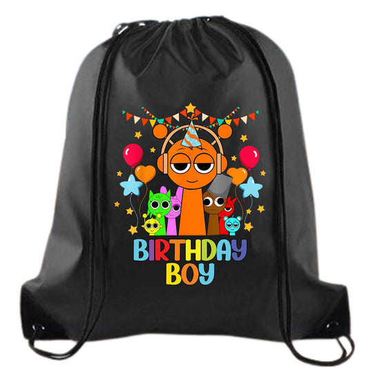 Personalized Sprunki Drawstring Backpack – Custom Sprunki Birthday Party Favor Bag - Sprunki Birthday Backpack - Sprunki Birthday Party Gift