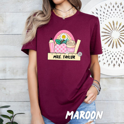 Personalized Teacher Shirt - Custom Teacher Gift, Cute Teacher T-Shirt, Back to School Tee, Teacher Appreciation Gift, Teacher Name Shirt
