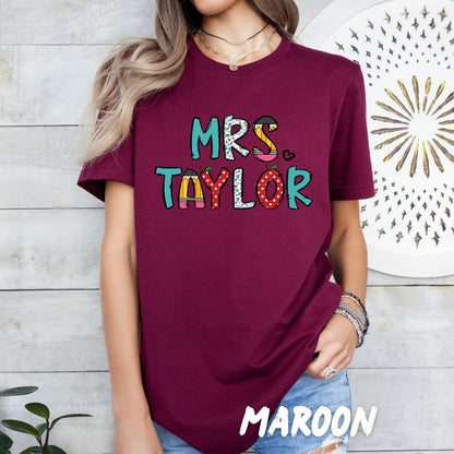 Custom Teacher Shirt - Personalized Teacher Gift, Cute Teacher T-Shirt, Back to School Tee, Teacher Appreciation Gift, Teacher Doodle Shirt