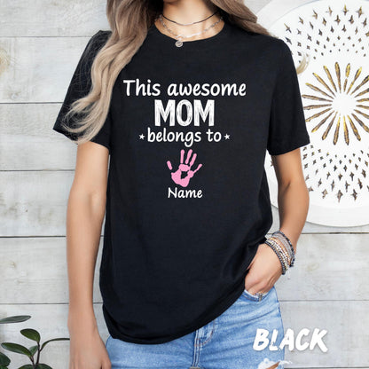 Personalized Mom Sweatshirt, This Awesome Mom Belongs To Crewneck, Custom Kids Names Sweatshirt, Mother's Day Gift for Mom, Mama Gift