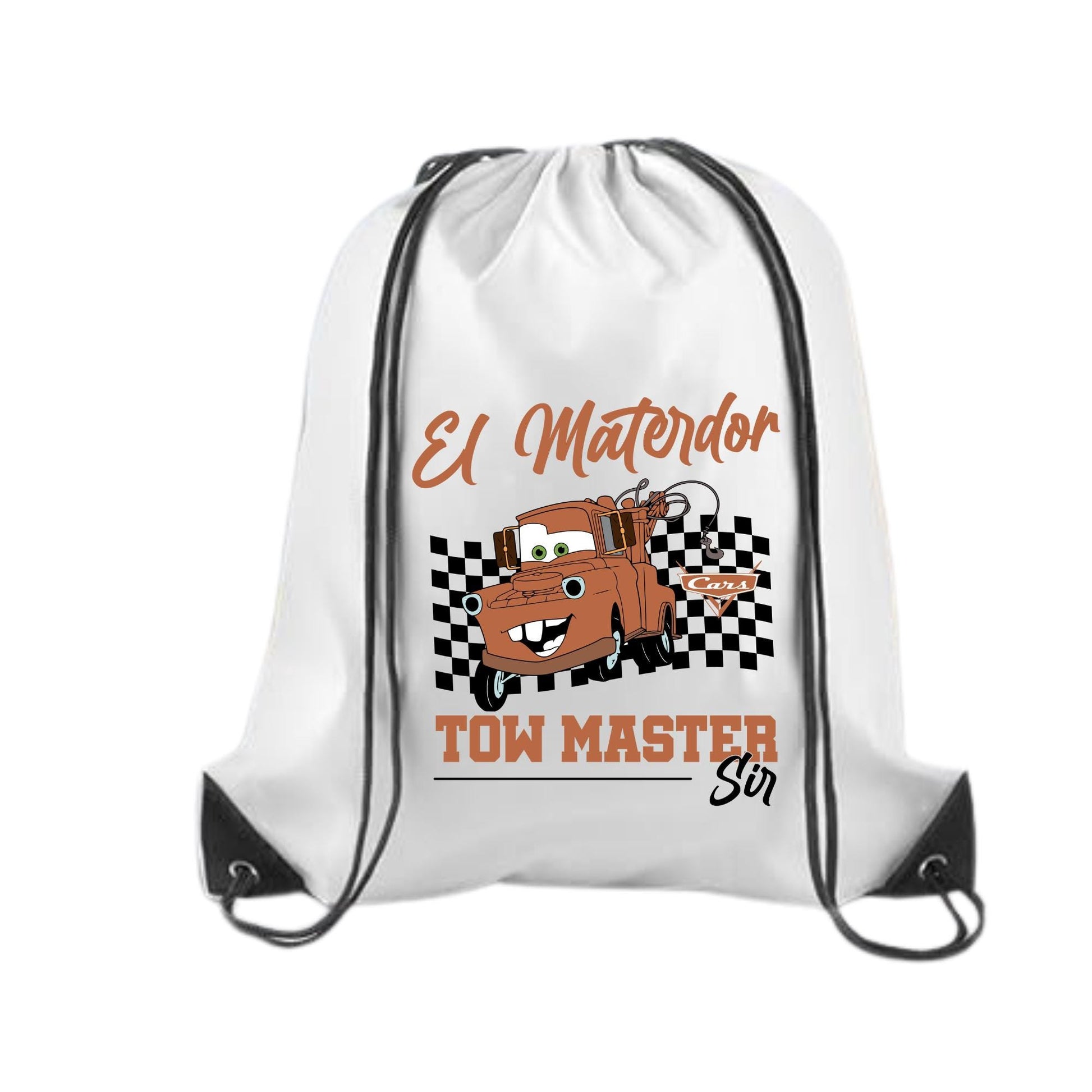 Disney Cars Drawstring Backpack – Disney Cars Party Gift for Kids - Lightning McQueen Bag - Disney Cars Party Favor for Kids