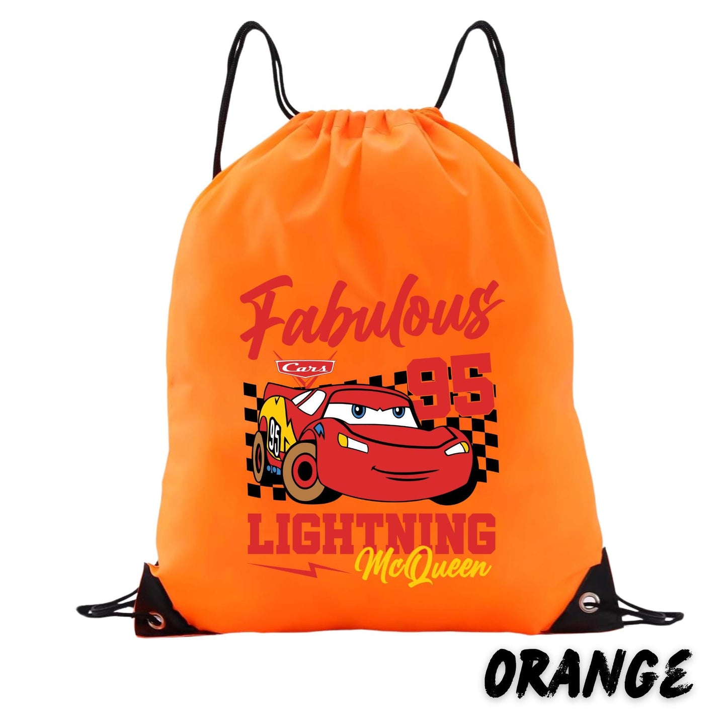 Disney Cars Drawstring Backpack – Disney Cars Party Gift for Kids - Lightning McQueen Bag - Disney Cars Party Favor for Kids