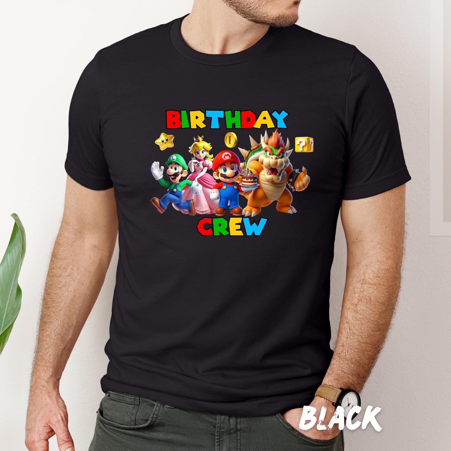 Custom Super Mario Birthday Shirts Personalized Super Mario Family Birthday Shirt, Mario Birthday Shirt, Super Mario Birthday Party Gift