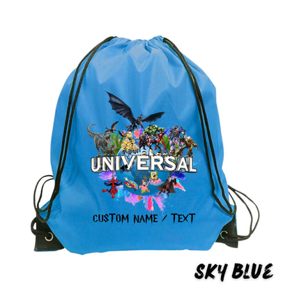 Custom Universal Studios Backpack Personalized Universal Studios Family Trip Souvenir Family Vacation Drawstring Backpack Universal 2025 Bag