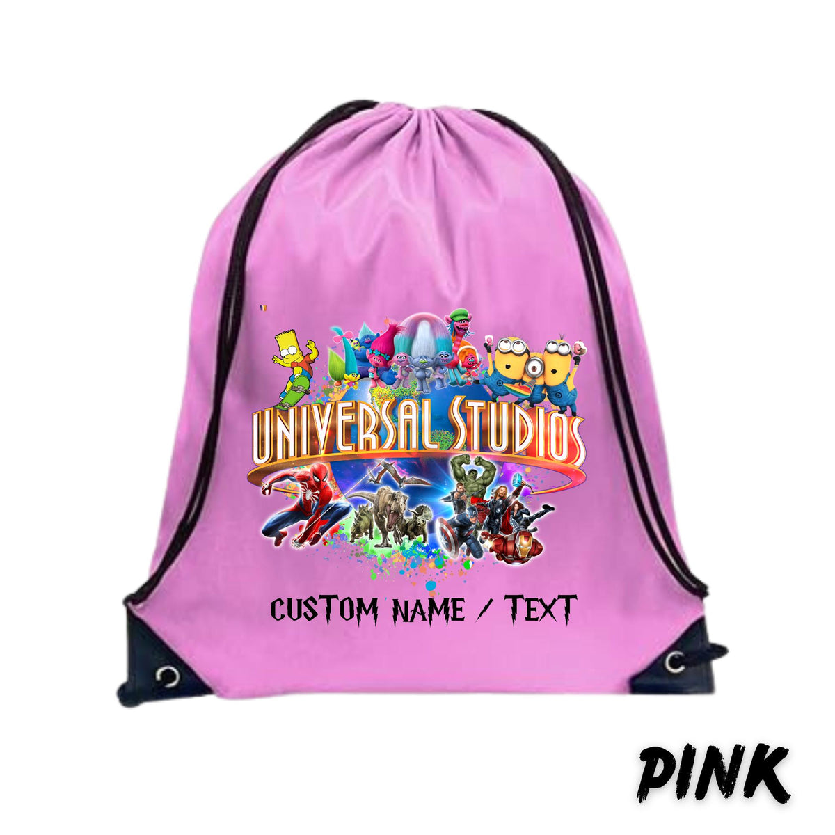 Personalized Universal Studios Backpack | Custom Family Vacation Bag 2025 | Universal Studios Trip Souvenir | Universal Drawstring Backpack