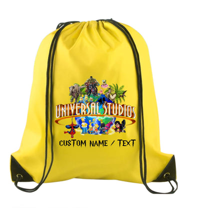 Custom Universal Studios Backpack Personalized Universal Studios Family Trip Souvenir Family Vacation Drawstring Backpack Universal 2025 Bag