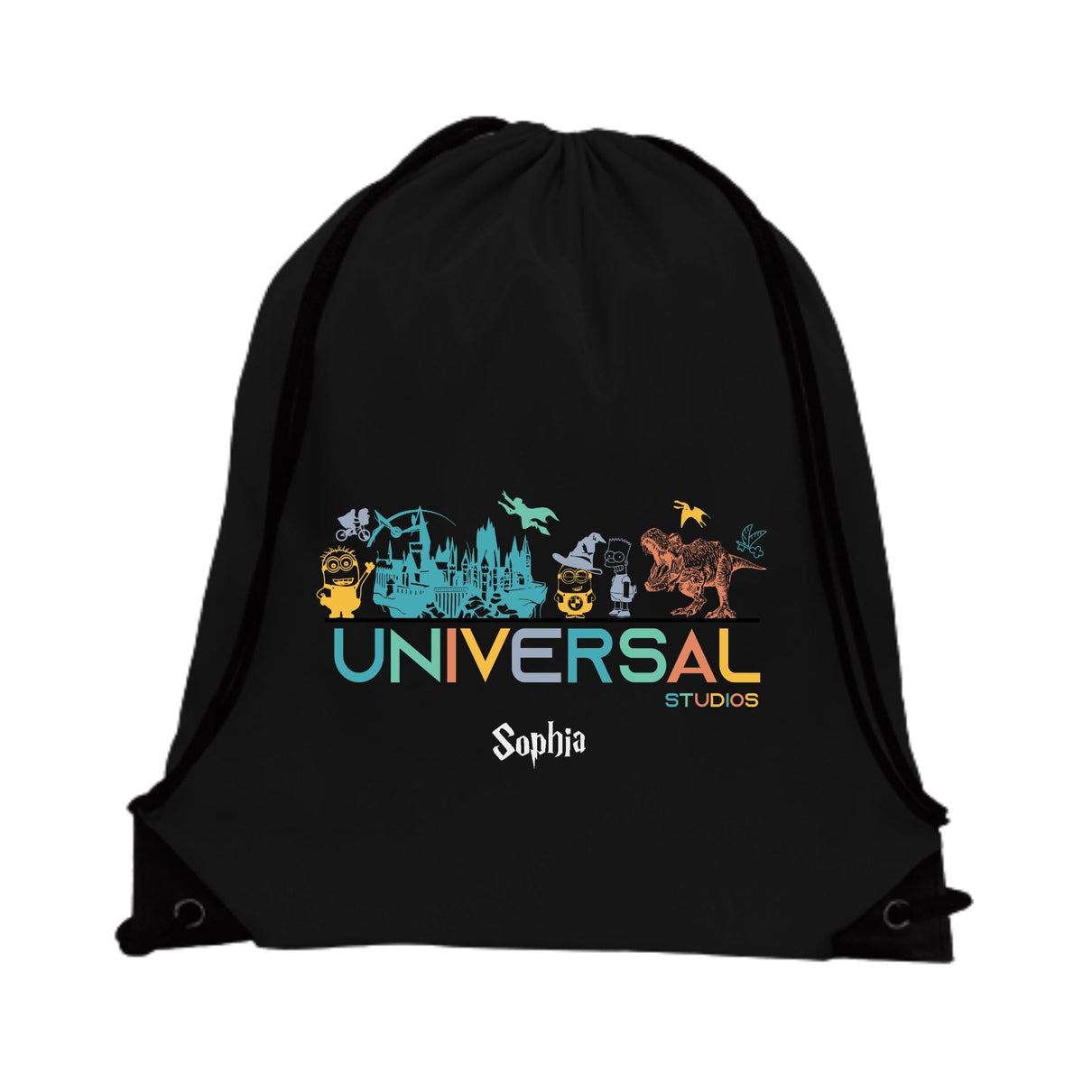 Custom Universal Studios Backpack Personalized Universal Studios Family Trip Souvenir Family Vacation Drawstring Backpack Universal 2025 Bag
