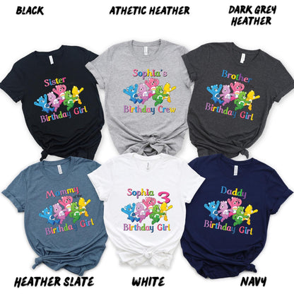 Care Bears Birthday Shirt Personalized – Custom Care Bears Birthday Girl Tee – Matching Family Birthday Crew Shirts – Care Bears Gift