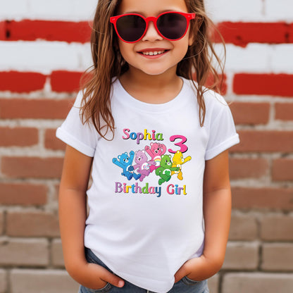 Care Bears Birthday Shirt Personalized – Custom Care Bears Birthday Girl Tee – Matching Family Birthday Crew Shirts – Care Bears Gift